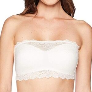 SPANX White Lace Bandeau Strapless Bra